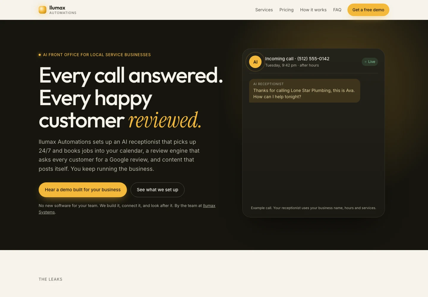 Live website · service rollout in progress