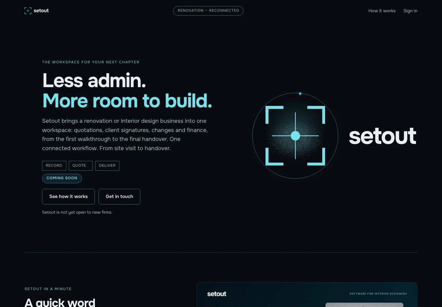 Hosted coming-soon website