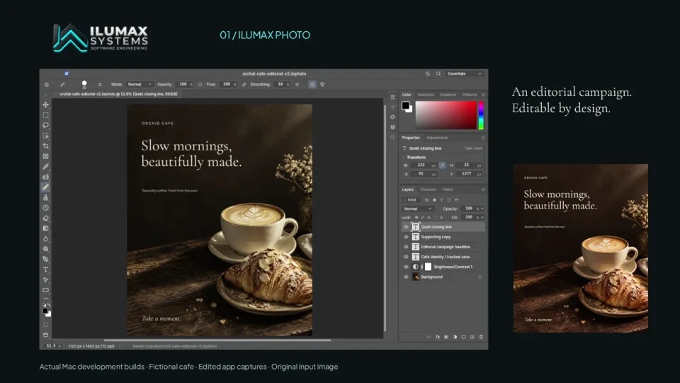 Ilumax Suite · own-product engineering example