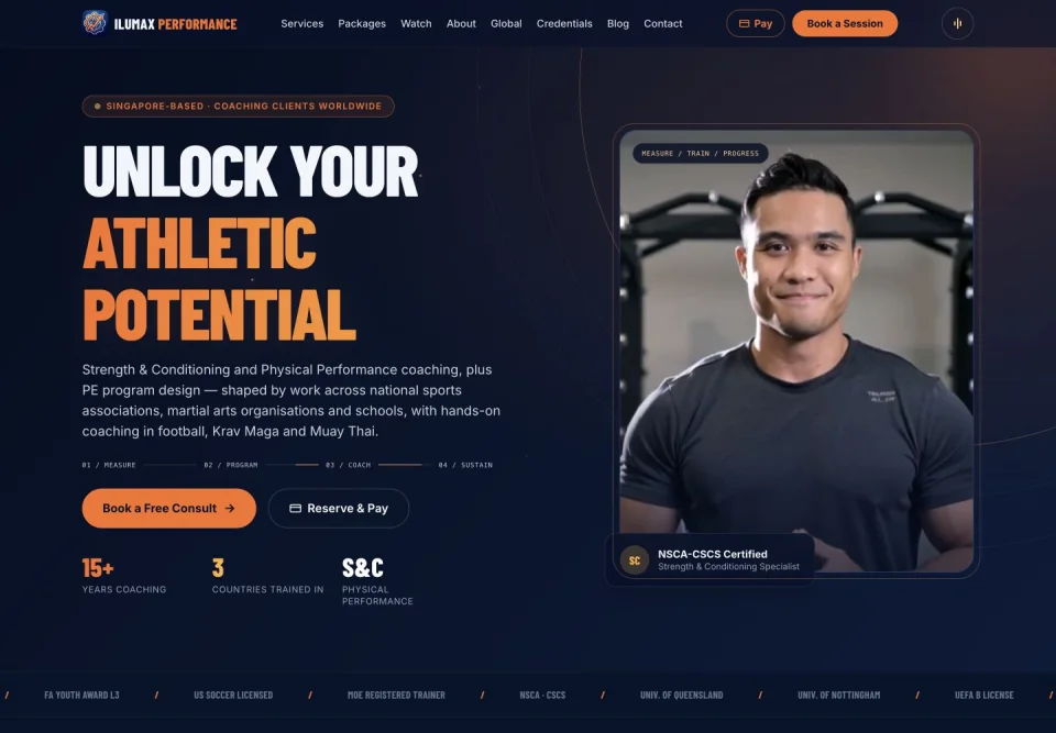 Ilumax Performance: Coaching, clearly presented.